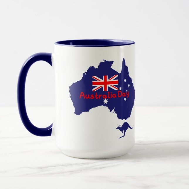 Australiens dag-flaggkart  mugg (Vänster)