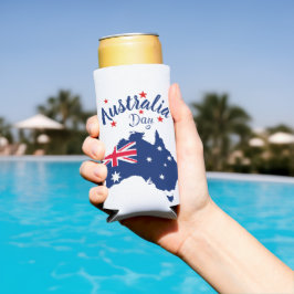 Australiens dag Red Blue och White