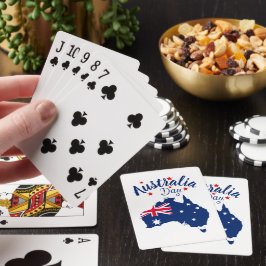 Australiens dag Red Blue och White Casinokort