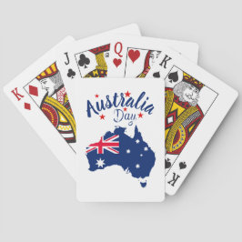 Australiens dag Red Blue och White Casinokort