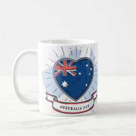 Australiens dag Red Blue och White Kaffemugg