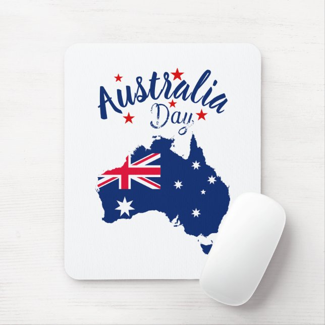 Australiens dag Red Blue och White Musmatta (Med mus)