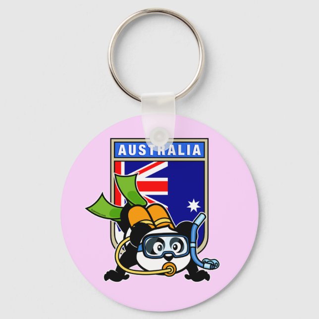 Australiens Dyka Panda Nyckelring (Framsida)