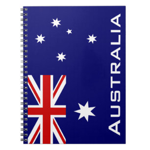 Australiens flagga anteckningsbok med spiral