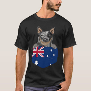 Australiens flagga Australian Cattle Dog Hund I Fi T Shirt