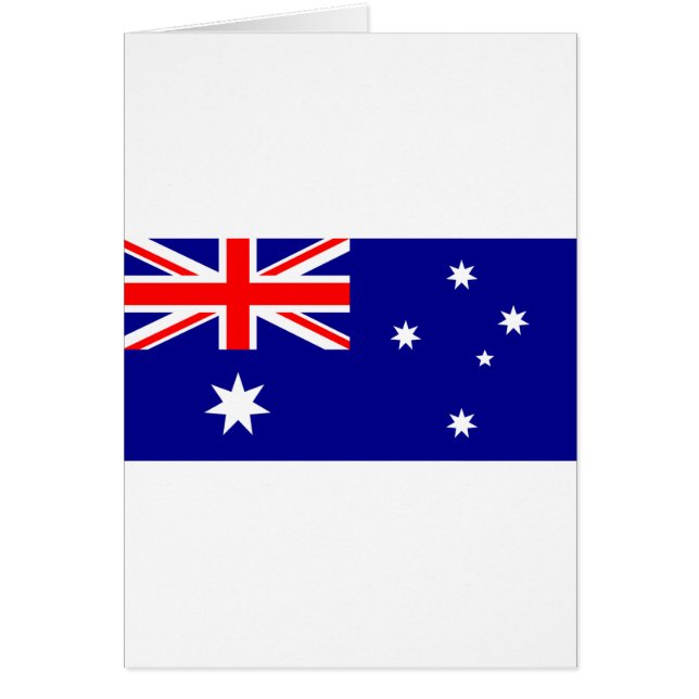 Australiens flagga - Australiens Flagga Hälsningskort (Framsidan)