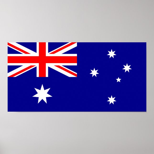 Australiens flagga - Australiens Flagga Poster (Framsidan)