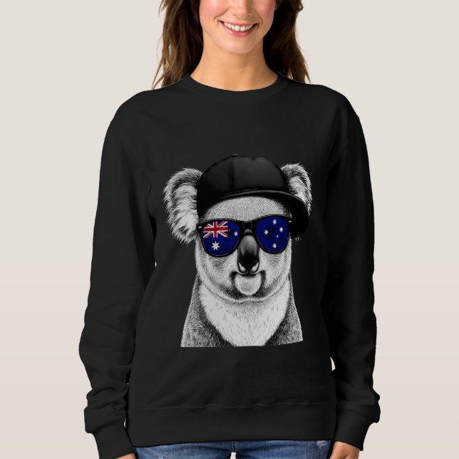 Australiens flagga Australiens koala 2 T Shirt (Framsida)