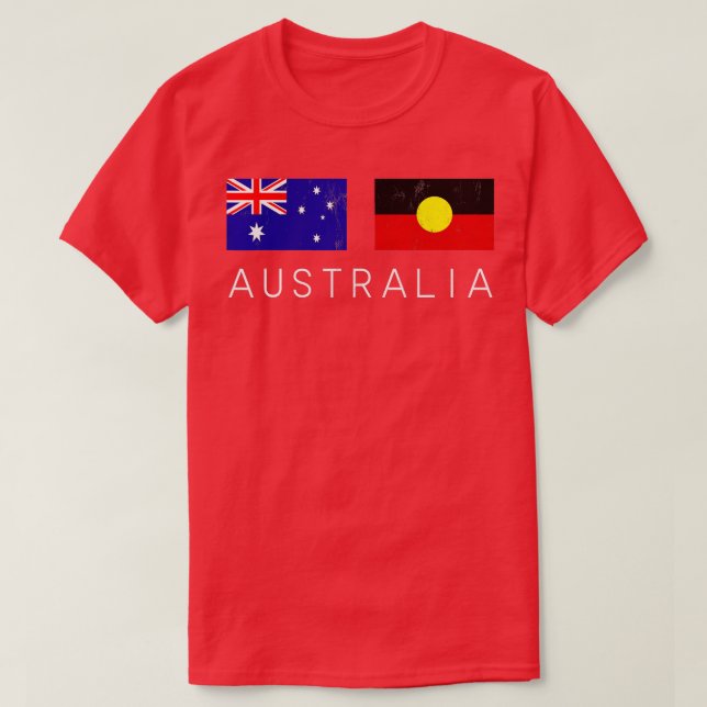 Australiens Flagga Coola Australians Aboriginal Fl T Shirt (Design framsida)