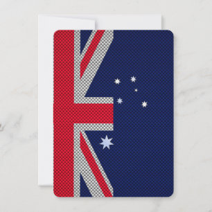 Australiens Flagga Design i Stil med kolfiberkrom