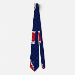 Australiens Flagga Design i Stil med kolfiberkrom Slips