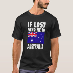 Australiens Flagga Design Om borttappaden skickar T Shirt