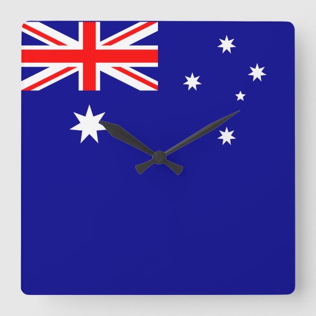 Australiens flagga fyrkantig klocka (Framsida)