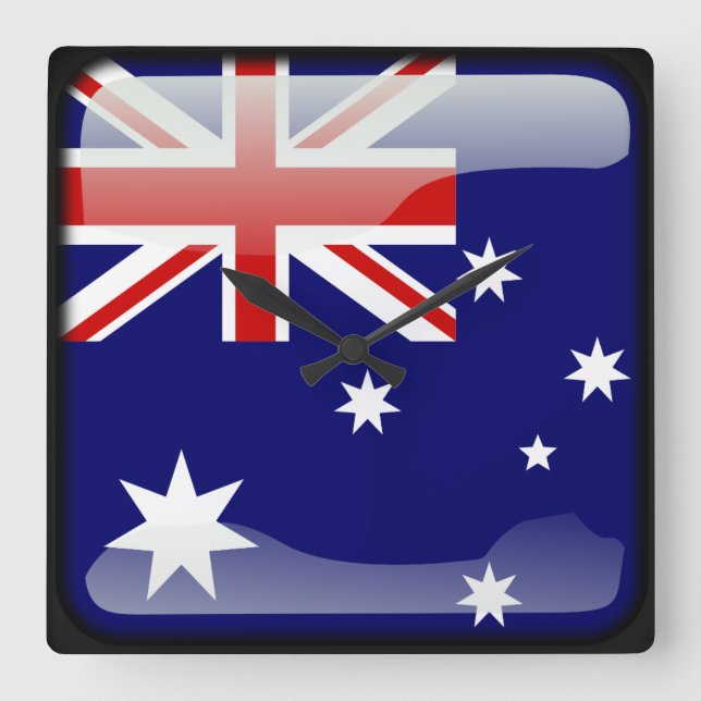 Australiens flagga fyrkantig klocka (Framsida)
