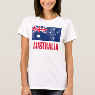 Australiens flagga (Grunge look) T Shirt