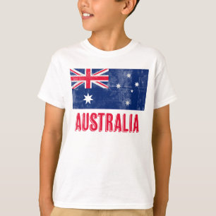 Australiens flagga (Grunge look) T Shirt