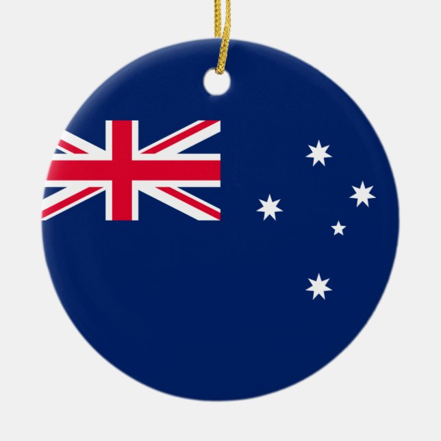 Australiens flagga julgransprydnad keramik (Framsidan)