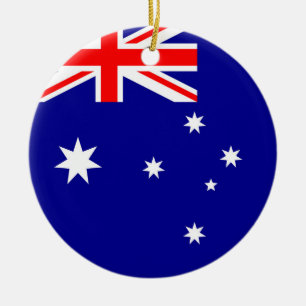 Australiens flagga julgransprydnad keramik