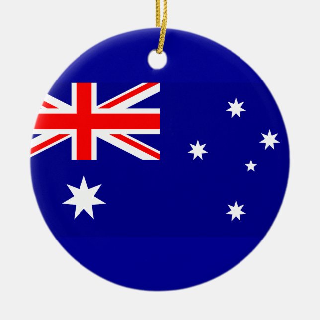 Australiens flagga julgransprydnad keramik (Framsidan)