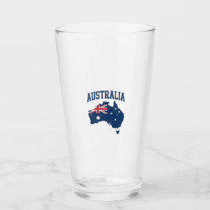 Australiens flagga karta vintage slitna grafik_1 glaskopp