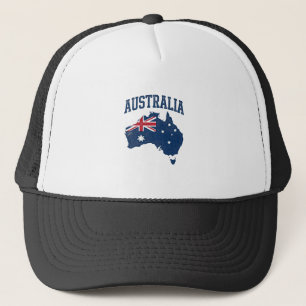 Australiens flagga karta vintage slitna grafik_1 keps