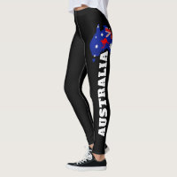 Australiens flagga Leggings - Aussie Patriotisk Kl