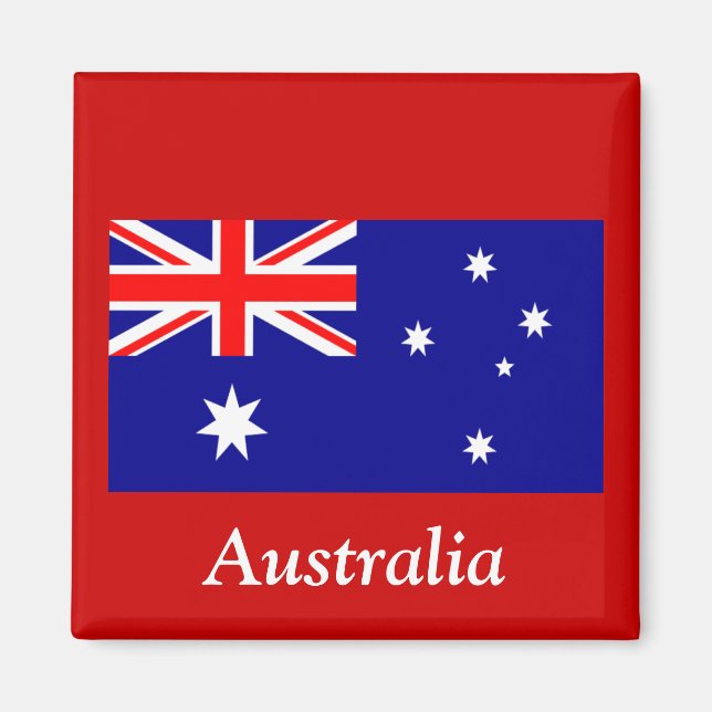 Australiens flagga magnet (Framsidan)