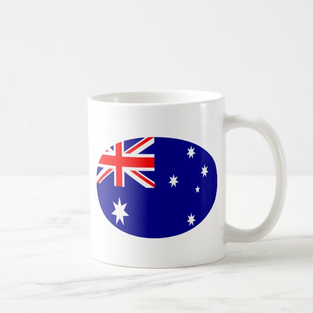 Australiens Flagga Oval MUSEUM Zazzle-gåvor Kaffemugg (Höger)