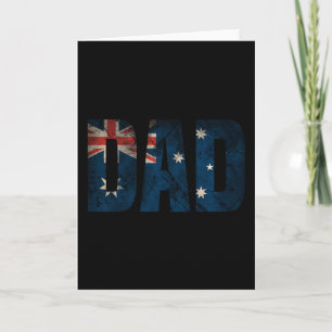 Australiens flagga Pappa skjorta Fars dag Australi Kort