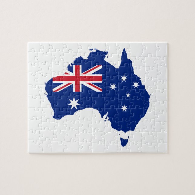 Australiens flagga pussel (Horisontell)