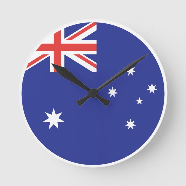 Australiens flagga rund klocka (Framsida)