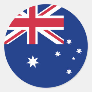 Australiens flagga runt klistermärke