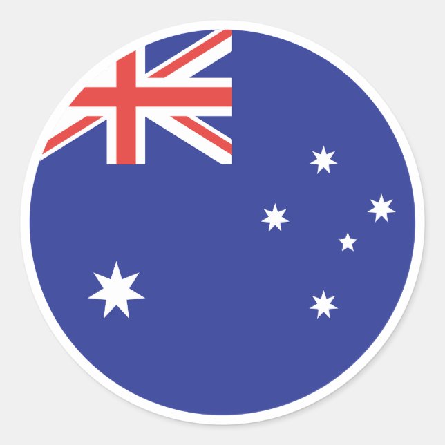 Australiens flagga runt klistermärke (Framsida)
