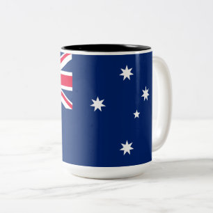 Australiens flagga Två-Tonad mugg