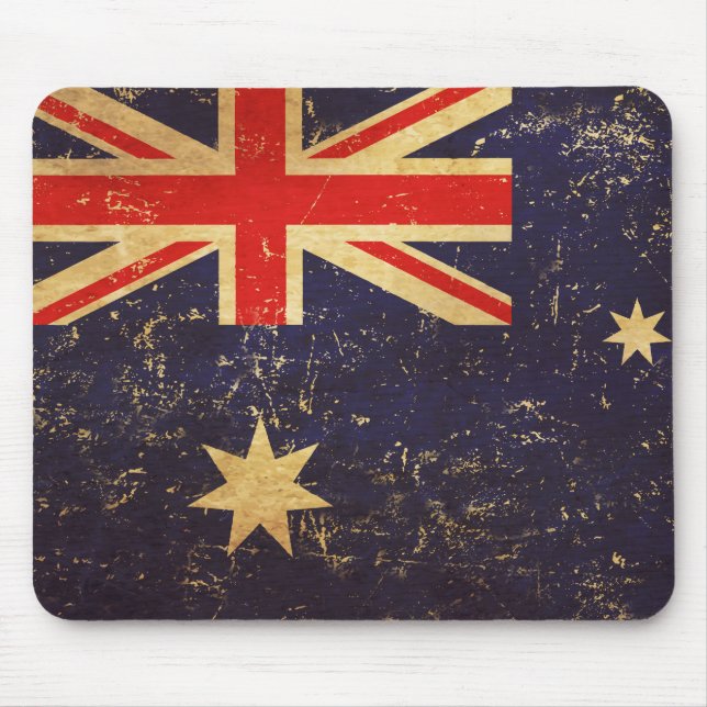 Australiens flagga vintage design musmatta (Framsidan)
