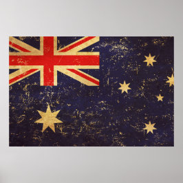 Australiens flagga Vintage design Poster