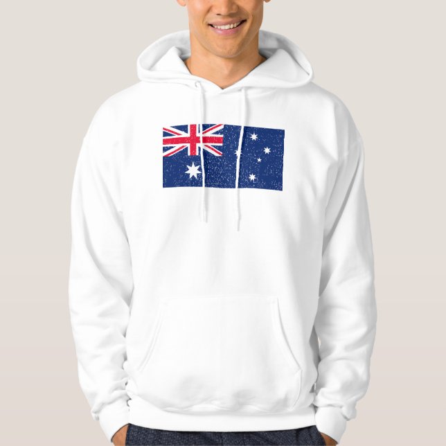 Australiens flagga, vintage hoodie (Framsida)