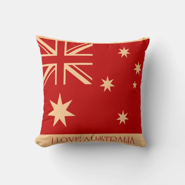 Australiens Flagga Vintage Pillow Kudde (Framsida)