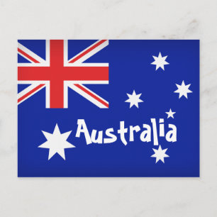 Australiens flagga vykort