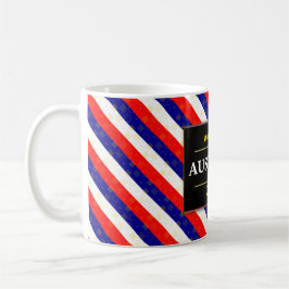 Australiens fotbollsfans flagga färger randigt mön kaffemugg