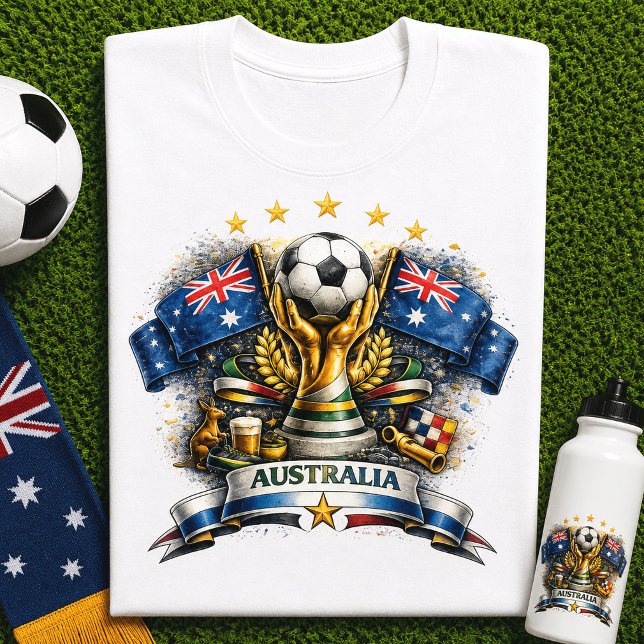Australiens fotbollsförening Fotboll Världscupen S T Shirt (Skapare uppladdad)