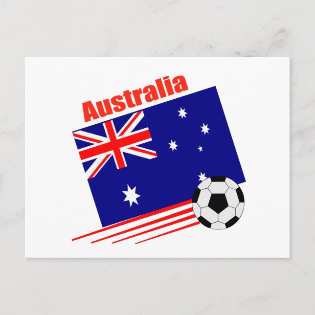 Australiens fotbollslag vykort (Framsida)