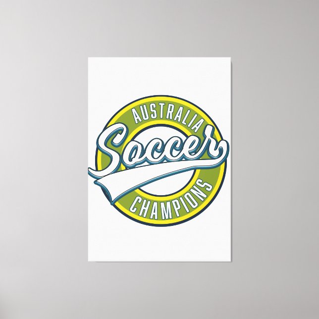 Australiens fotbollsspelare logotyp. canvastryck (Framsida)