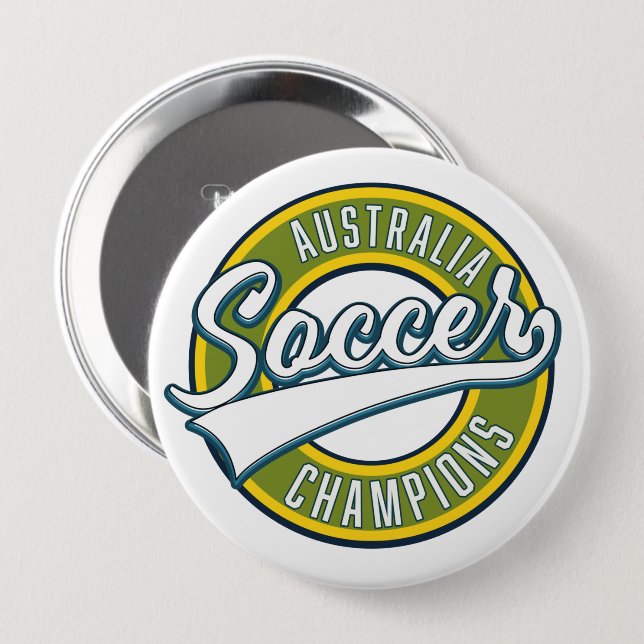 Australiens fotbollsspelare logotyp. knapp (Framsida & baksida)