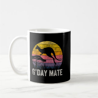 Australiens G'Day Mate Shirt Funny Kangaroo Austra Kaffemugg