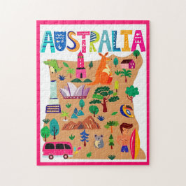 Australiens Iconic Landmarks & Wildlife Poster Pussel