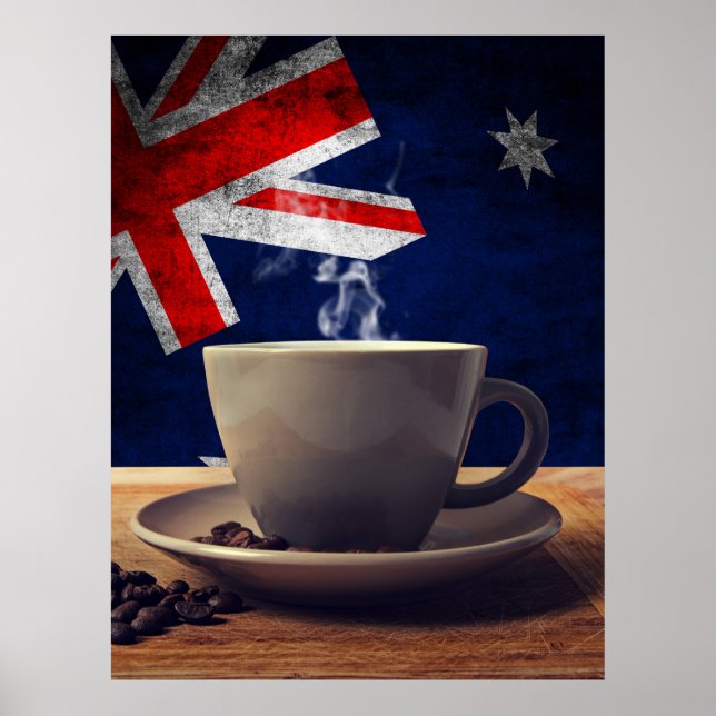 Australiens kaffe poster (Framsidan)