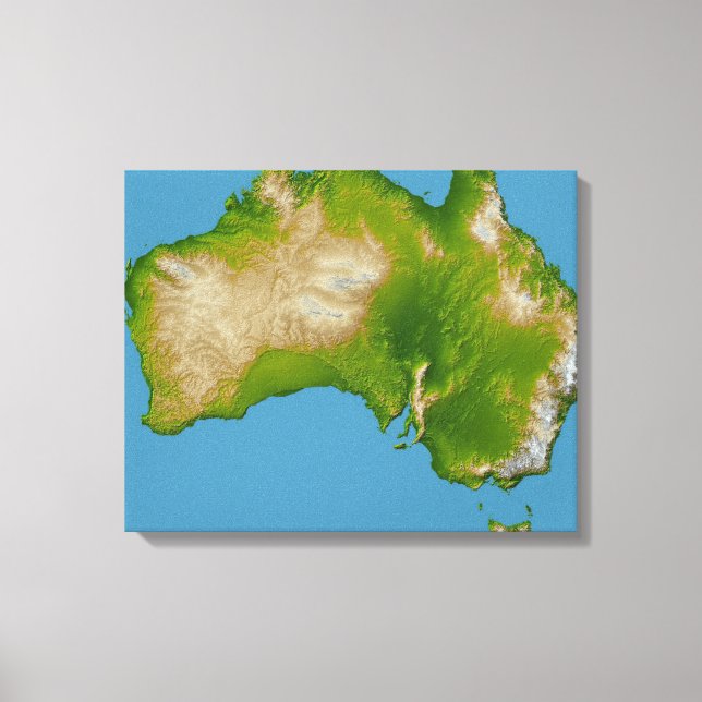 Australiens kontinent canvastryck (Framsida)