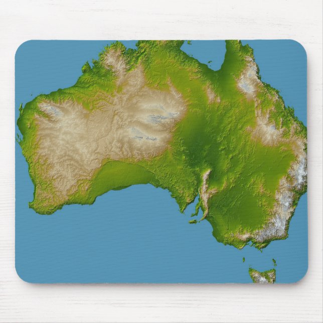 Australiens kontinent musmatta (Framsidan)