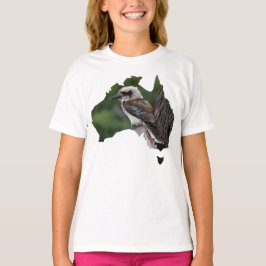 Australiens kontur döttrar Kookaburra i Träd T Shirt